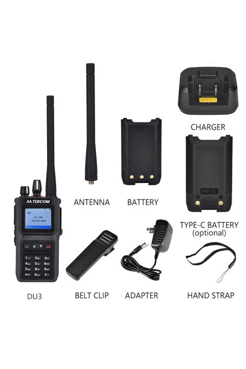 ANTERCOM DU3 Advanced Two-Way Radio,  Long-Range, Encrypted, GPS Optional