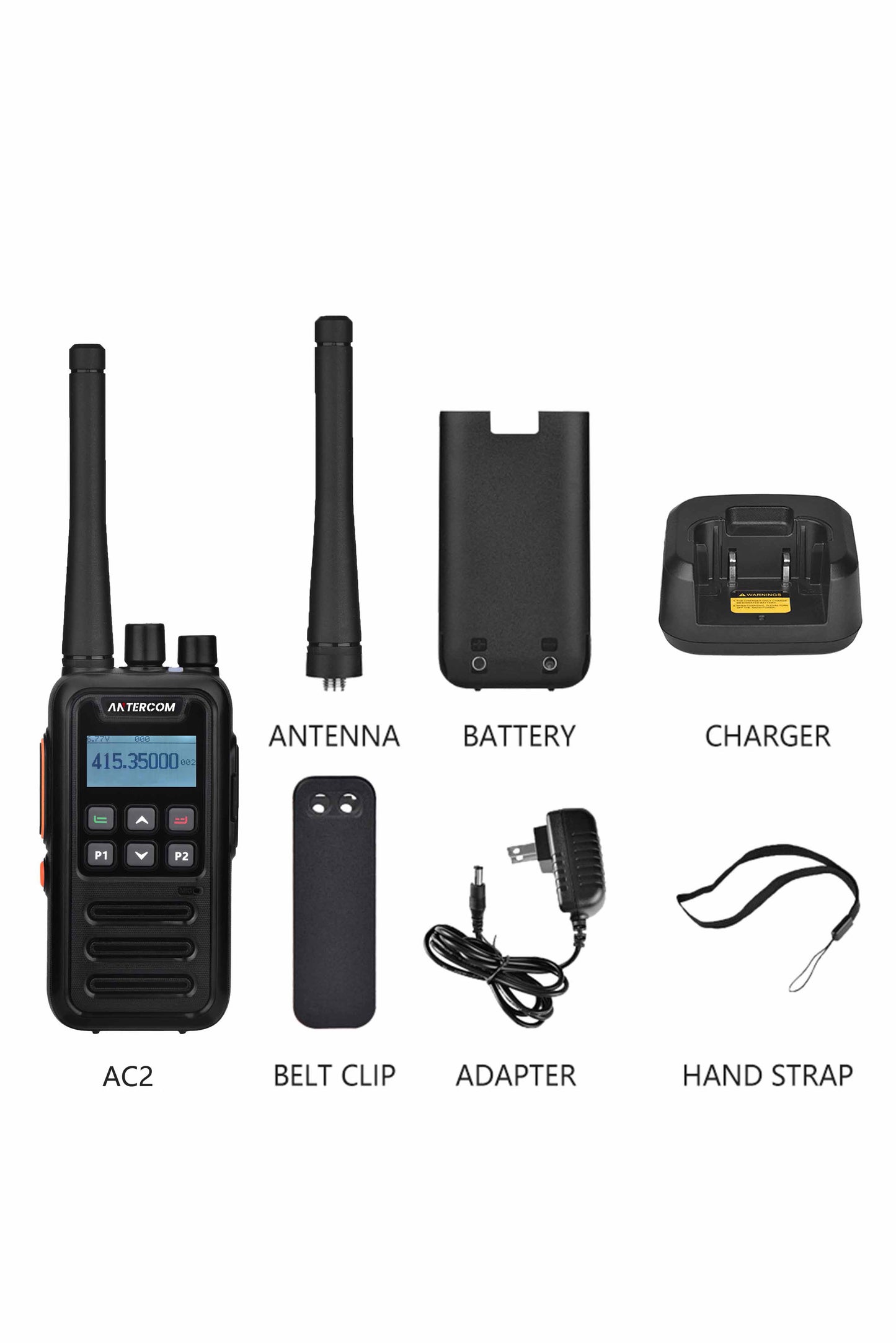 ANTERCOM AC2: 400-470MHz Handheld Transceiver with Digital Security, Frequency Duplication, and Quick Group Formation