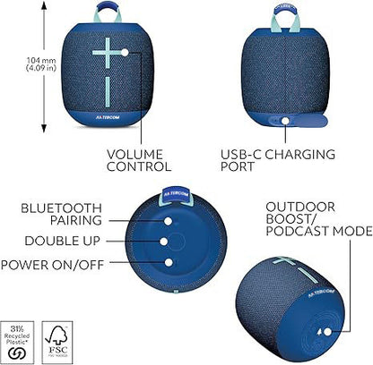 Portable Bluetooth Speaker with Deep Bass and 360-Degree Sound, Waterproof, Dustproof, and Floating with a 131ft (40m) Range